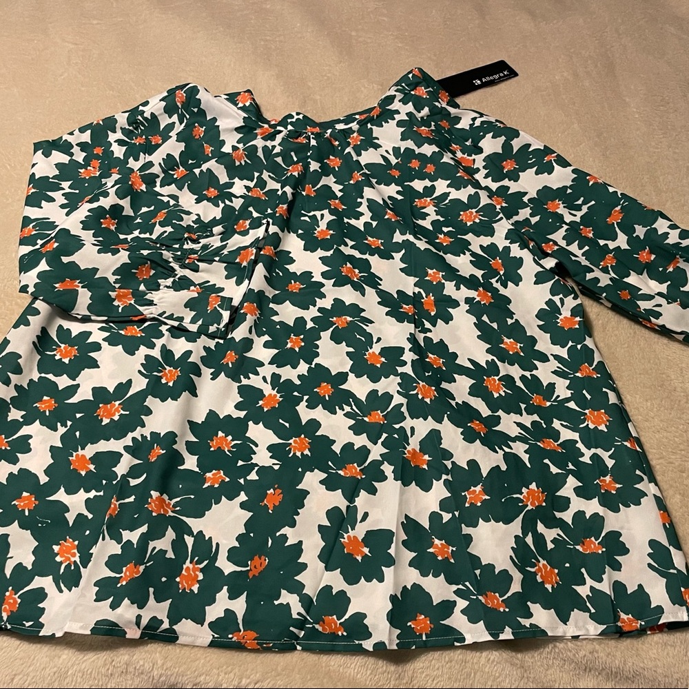Floral tie back blouse